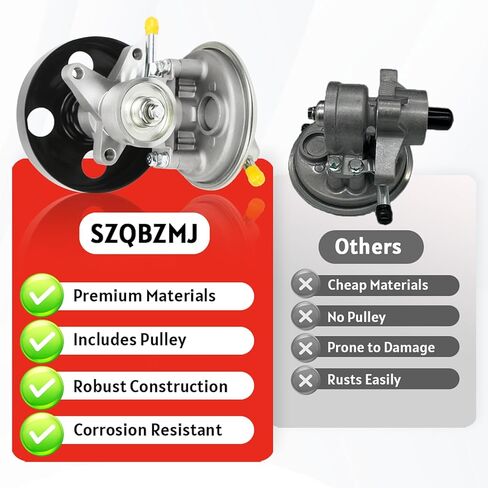 Vacuum Pump with Pulley for 1995-2020 Isuzu NPR NPR-HD Gas V8 L4, L96 LQ4 LY6 L31 L05 3.0L 3.9L 4.8L 5.2L 5.7L 6.0L Replacement 904-862, 97241035, 8972410351, 290KT00020 in Kuwait