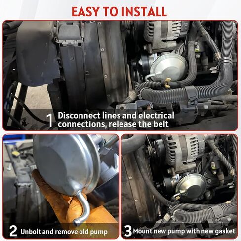 Vacuum Pump with Pulley for 1995-2020 Isuzu NPR NPR-HD Gas V8 L4, L96 LQ4 LY6 L31 L05 3.0L 3.9L 4.8L 5.2L 5.7L 6.0L Replacement 904-862, 97241035, 8972410351, 290KT00020 in Kuwait