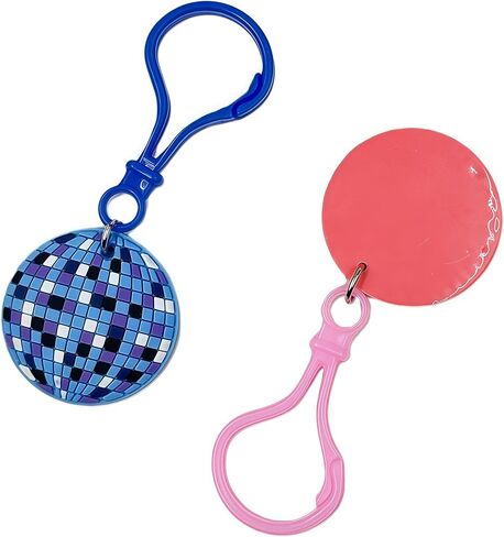 8PCS Colorful Disco Ball Keychains, Retro Disco Ball Lobster Clasp Keyrings, Discos Flat Ball Silicone Charms with Acrylic Clip for Car Key Backpack Purse 70s 80s Disco Party Favors & Decoration Gift in Saudi Arabia