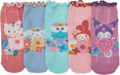 Bioworld Hello Kitty & Friends Floral Character Art 5-Pair Women's Ankle Socks in Saudi Arabia