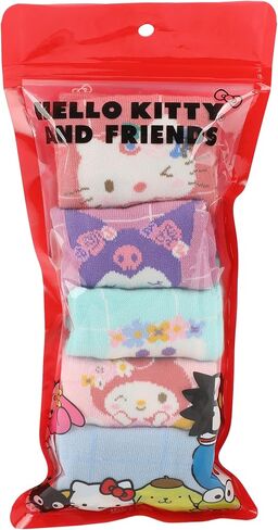 Bioworld Hello Kitty & Friends Floral Character Art 5-Pair Women's Ankle Socks in Saudi Arabia