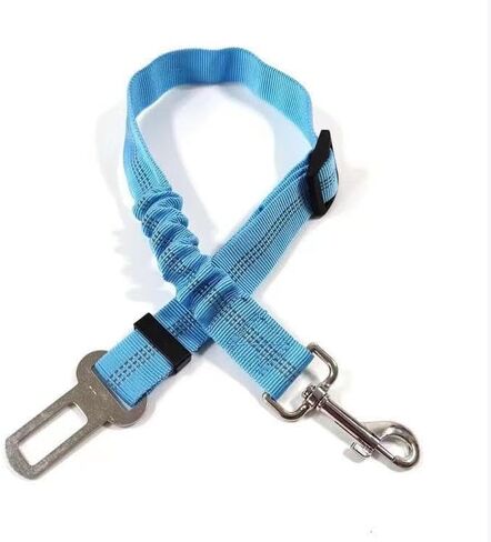 Green Adjustable Dog Car Seat Belt Elastic Safety Harness with Metal Buckle for Small and Medium Pets in Saudi Arabia