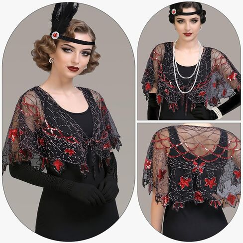 ELECLAND 10 Pieces 1920s Flapper Gatsby Accessories Set Fashion Roaring 20's Theme Set with Headband Headpiece for Women in Saudi Arabia