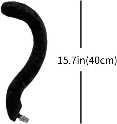 Cat Costume Cat Ear Necklace and Short VersionTail with Black Mask for Girls Women Cosplay Costome for Halloween in Saudi Arabia