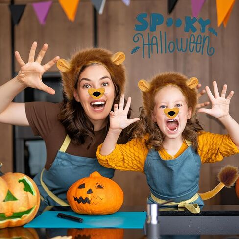 Halloween Lion Costume Set for Girls Lion Tutu Ears Headband Tail Costume Kit for Adult Halloween Cosplay in Kuwait