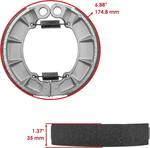 Caltric Front and Rear Brake Pads Shoes Compatible with Honda TRX500 TRX500Tm Foreman 2005 2006 / TRX500 Fe Fpe Foreman 4X4 2005-2011 in Saudi Arabia