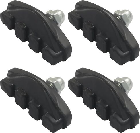 BokWin 4 Pack Bicycle Brake Pads - Professional Mountain, Road & City Bike Brake Pads with Quiet Non-Skid Performance for Enhanced Safety and Easy Installation，Black in Saudi Arabia