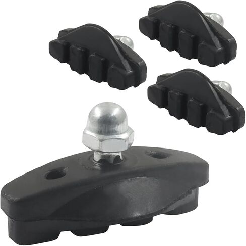 BokWin 4 Pack Bicycle Brake Pads - Professional Mountain, Road & City Bike Brake Pads with Quiet Non-Skid Performance for Enhanced Safety and Easy Installation，Black in Saudi Arabia