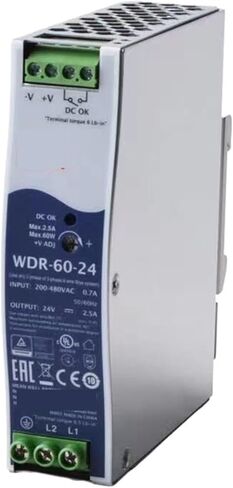 1pcs WDR-60-24 24V 2.5A 60W Input Industrial DIN Rail Power Supply in Saudi Arabia