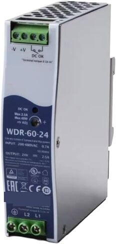 1pcs WDR-60-24 24V 2.5A 60W Input Industrial DIN Rail Power Supply in Saudi Arabia