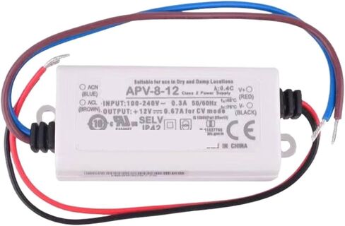 1 قطعة APV-8-12 12 فولت 8 واط إخراج واحد الجهد المستمر تحويل التيار الكهربائي LED سائق in Saudi Arabia