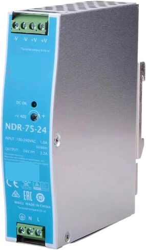 1pcs NDR-75-24 24V 3.2A 75W Single Output Industrial DIN Rail Switching Power Supply AC-DC in Saudi Arabia