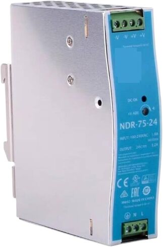 1pcs NDR-75-24 24V 3.2A 75W Single Output Industrial DIN Rail Switching Power Supply AC-DC in Saudi Arabia