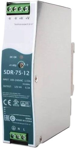 1pcs SDR-75-12 12VDC 6.3A Single Output Industrial DIN Rail Switching Power Supply in Saudi Arabia