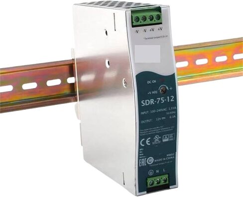 1pcs SDR-75-12 12VDC 6.3A Single Output Industrial DIN Rail Switching Power Supply in Saudi Arabia