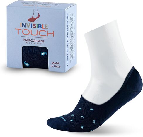 Marcoliani Milano No Show Socks Men - Tiny Paisley Invisible Touch | Essence of Cotton in Saudi Arabia