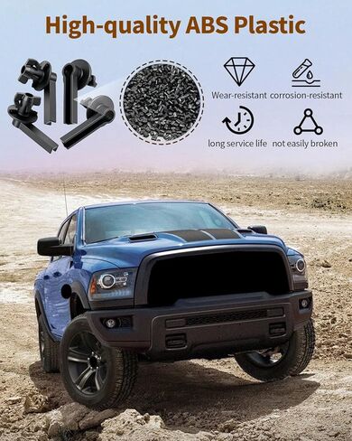 4Pcs Fender Flare Clips Handle Locking Pins, Front & Rear Wheel Protector Clips Kit Fit for Ford Bronco 2021 2022 2023 2024 2025 Replace W721136S300, 2/4 Door, L-Shape Plastic in Kuwait