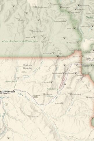 Best Maps Ever Yellowstone National Park Map 24x36 Poster (Tan) in Kuwait