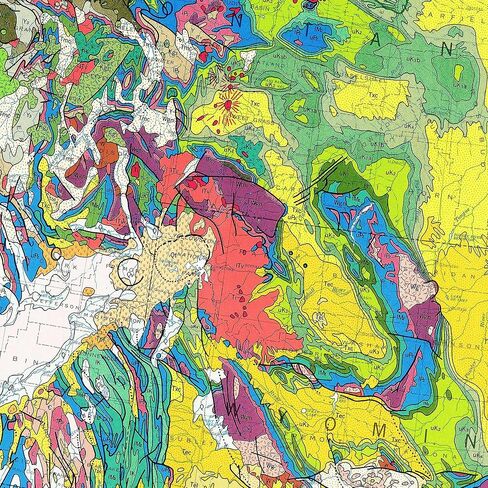 Geologic Map of United States, Multicolored USGS Survey Wall Poster, Educational Reference | Art Print Poster Classroom Wall Decor (24 x 36 inches) in Saudi Arabia