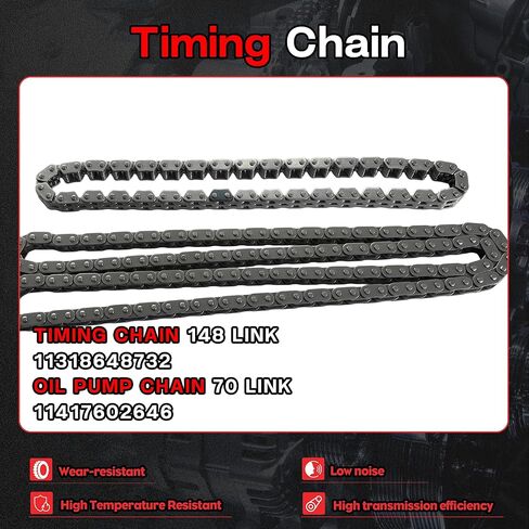 N26 N20 Timing Chain Kit with VVT Sprockets Fit for BMW 320i 328i 528i X3 X4 2.0L L4 N20B20 2013-2017 Replace#11417602646 11417602647 11367583818 in Kuwait