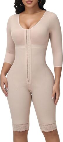 M MYODRESS Fajas Colombianas Shapewear for Women Curvy Faja Body Shaper Post Surgery Tummy Tuck Bbl Lipo Compression Garment Stage 2 Faja with Sleeves Tummy Control Postpartum Girdle Waist Trainer in Kuwait