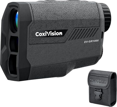 محدد نطاق الجولف CoxiVision مع منحدر - مكتشف نطاق 1000/1300 ياردة للصيد، تكبير 6X مع اهتزاز قفل عمود العلم، وضع القوس/البندقية، تعويض الزاوية، ملحقات الجولف in Kuwait