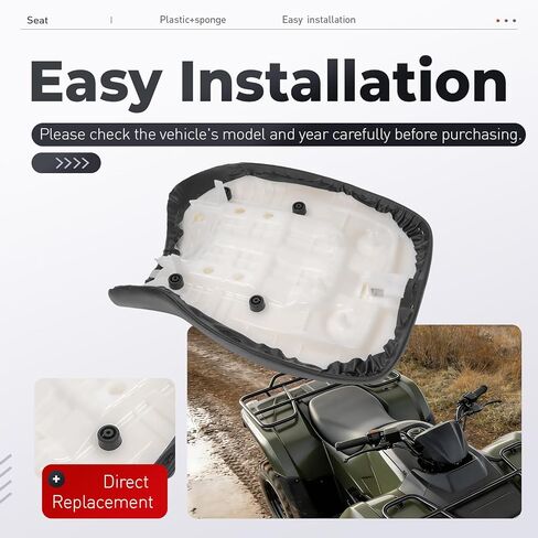 Complete Seat Compatible with 2015-2023 Honda Rancher 420 TRX420 Foreman 500 TRX500 TRX520 Replacement for 77100-HR3-621ZA Plastic Seat Assembly in Saudi Arabia