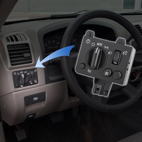 مفتاح مصباح الضباب الأمامي من Obaee متوافق مع 2004 2005 2006 2007 2008 2009 2010 2011 2012 Chevy Colorado GMC Canyon، استبدل OEM 15187089، 20983208 in Saudi Arabia