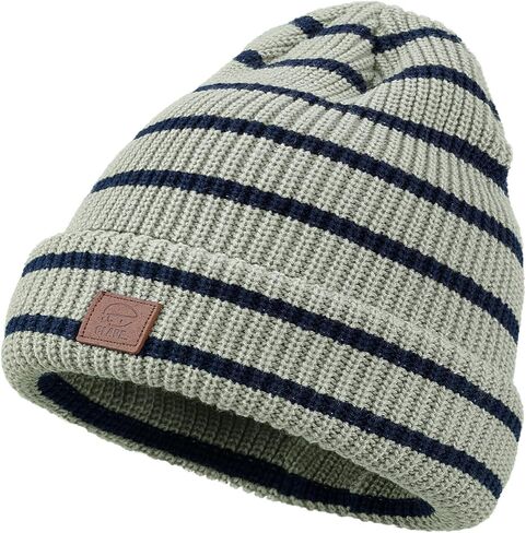 Croogo Slouchy Beanie Cap Knit Hat Men's Winter Hats Cuffed Beanies Womens Fall Winter Fashion Striped Stocking Skull Caps in Saudi Arabia
