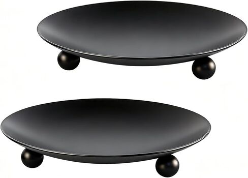 حاملات شموع على شكل لوحة حديد، صينية شموع ذهبية، مجموعة من 2، حامل شموع لتزيين مثالي لحفلات الزفاف والحفلات والمناسبات الخاصة in Kuwait