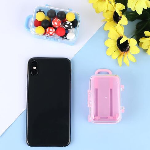 صناديق حقائب صغيرة، حلوى بلاستيكية صغيرة لحفلات الاستقبال، حقيبة يد للسفر، صندوق تخزين الأمتعة لتزيين حفلات الزفاف، 1 أزرق و1 وردي، عبوة من 2 in Kuwait