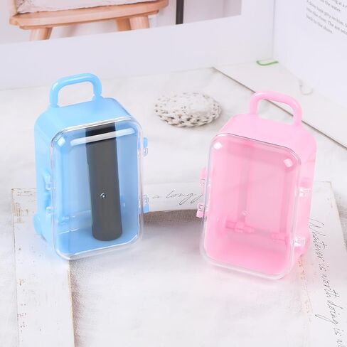 صناديق حقائب صغيرة، حلوى بلاستيكية صغيرة لحفلات الاستقبال، حقيبة يد للسفر، صندوق تخزين الأمتعة لتزيين حفلات الزفاف، 1 أزرق و1 وردي، عبوة من 2 in Kuwait