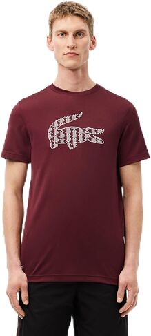 Lacoste Men's Short Sleeve Regular Fit Colorblocked Tennis Tee Shirt in Saudi Arabia