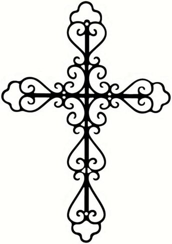 علامة جدار معدنية من VALINSKY على شكل صليب معدني على شكل قلب مسيحي، علامة جدارية معدنية معلقة على شكل قلب مسيحي، علامة جدارية دينية للتعليق على الحائط في المنزل وغرفة المعيشة وغرفة النوم والكنيسة in Kuwait