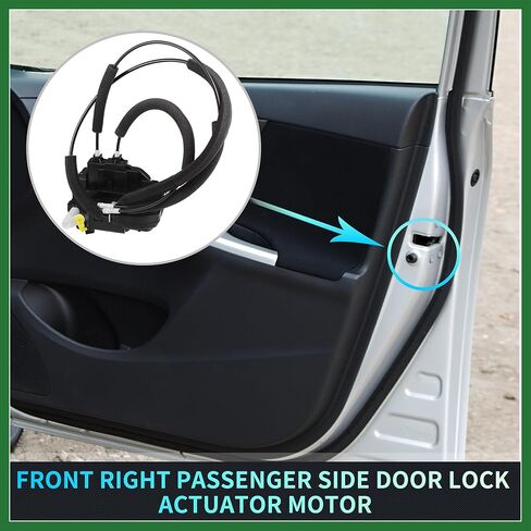 Motoforti Replacement Front Right Passenger Side Power Door Lock Actuator Motor with Cable for Nissan Titan 2004-2014 Door Latch Actuator Assembly Replace No.80500ZH100 Black Long-lasting in Kuwait