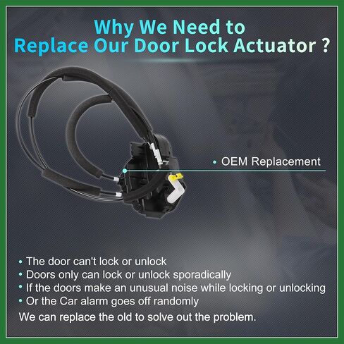 Motoforti Replacement Front Right Passenger Side Power Door Lock Actuator Motor with Cable for Nissan Titan 2004-2014 Door Latch Actuator Assembly Replace No.80500ZH100 Black Long-lasting in Kuwait