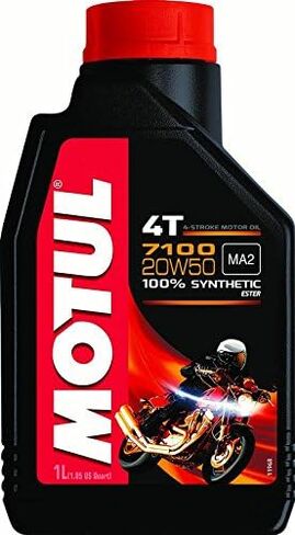 Motul 104103 7100 4T Synthetic Ester Motor Oil - 20W50-1L. in Saudi Arabia