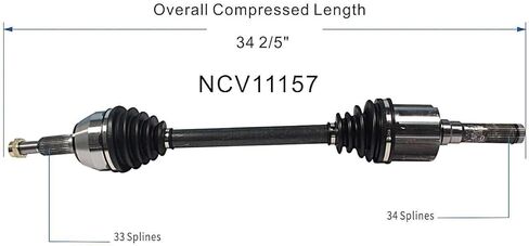 GSP NCV11157 CV Axle Shaft Assembly - Right Rear (Passenger Side) in Saudi Arabia