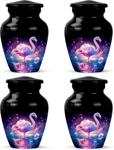 Yatskia Pink Flamingo with Butterfly Large Memorial Urns for Human Ashes Adult Male and Female, Decorative Funeral Urn for Adult Ash, (Classic Large, 10 Inch) in Saudi Arabia