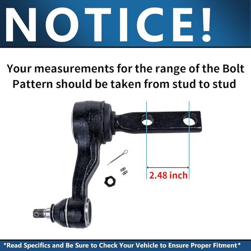 محور ديترويت - طقم تعليق أمامي ثنائي الدفع مكون من 8 قطع لسيارة Ford Expedition F-150 F-250 Lincoln Blackwood Navigator، 4 أطراف قضيب ربط، 1 ذراع بيتمان، 1 ذراع خامل، 2 استبدال الأكمام القابلة للتعديل in Kuwait