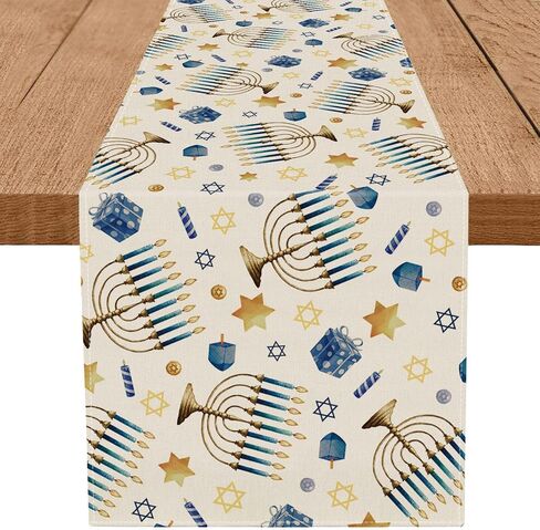 Fall Table Runner Pumpkin Maple Buffalo Plaid Burlap Table Runners Autumn Harvest Kitchen Dining Table Home Outdoor Party Decor 13x72 Inch in Saudi Arabia