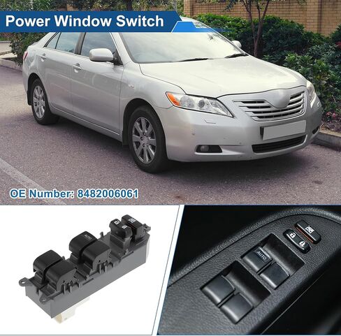 X AUTOHAUX Front Left Driver Side Power Window Switch for Toyota Camry 2007-2017 Window Control Switch No.8482006061 Black in Saudi Arabia