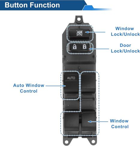 X AUTOHAUX Front Left Driver Side Power Window Switch for Toyota Camry 2007-2017 Window Control Switch No.8482006061 Black in Saudi Arabia