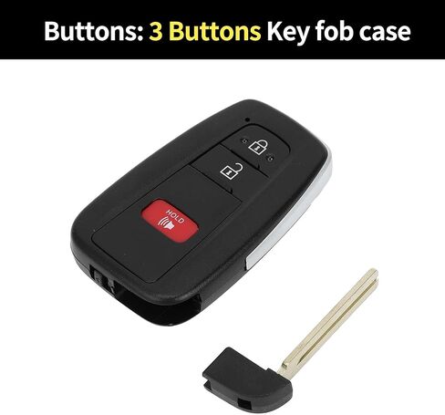 X AUTOHAUX Key Shell Case Keyless Entry Remote Key Fob Replacement Case for Toyota RAV4 2019-2021 3 Buttons HYQ14FBC HYQ14FBN HYQ14FLA MOZBR1ET in Saudi Arabia