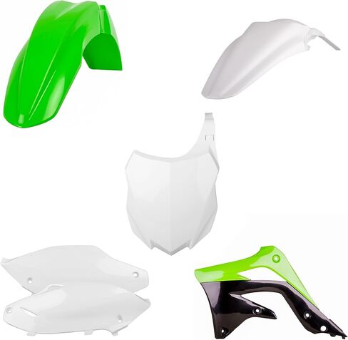 Polisport Motocross (MX) Replica Plastic Kit for Kawasaki KX 450F (2013-15) – OEM Quality, Durable, Flexible & Perfect Fit – Green/White/Black in Saudi Arabia