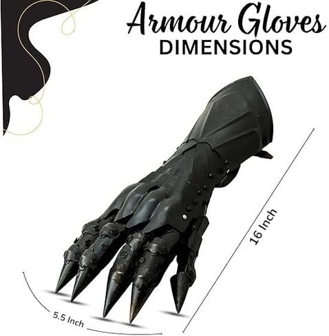 Medieval Armor Gloves, Gothic Gauntlet, Cosplay Metal Claw Costume Fantasy Black Metal Gauntlets, Renaissance Cosplay, Gothic Claw Armor Knight Gloves for Men & Women in Saudi Arabia