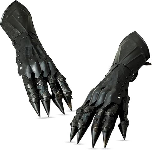 Medieval Armor Gloves, Gothic Gauntlet, Cosplay Metal Claw Costume Fantasy Black Metal Gauntlets, Renaissance Cosplay, Gothic Claw Armor Knight Gloves for Men & Women in Saudi Arabia