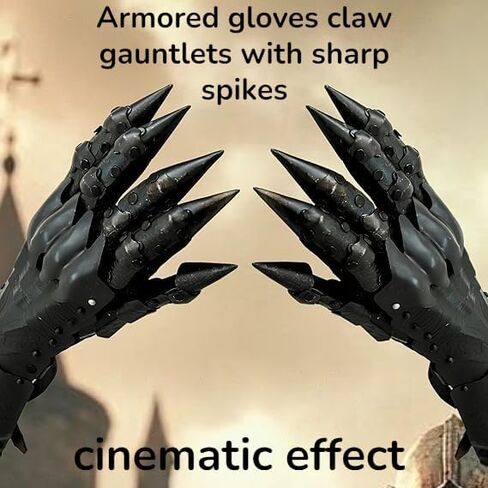 Medieval Armor Gloves, Gothic Gauntlet, Cosplay Metal Claw Costume Fantasy Black Metal Gauntlets, Renaissance Cosplay, Gothic Claw Armor Knight Gloves for Men & Women in Saudi Arabia