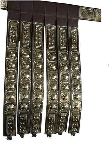 حزام مئزر من الجلد الروماني مع تركيبات نحاسية - درع زي يمكن ارتداؤه يدويًا من أجل LARP Cosplay وإعادة تمثيل تاريخي - حزام Legionnaire الروماني من النحاس الصلب قابل للتعديل in Kuwait