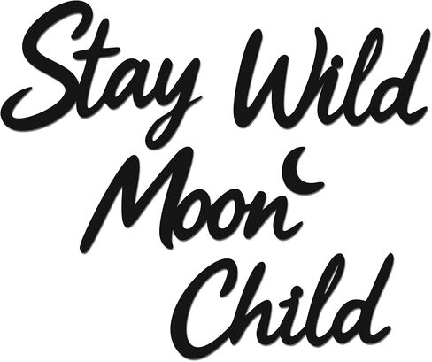 Slickss Stay Wild—Enchanting Moon Wall Sculpture Whimsical Wall Metal Decor for Bohemian Spaces, Hippie Decor & Fairycore Art in Kuwait